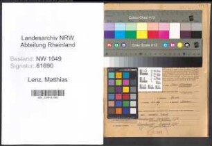 Entnazifizierung Matthias Lenz , geb. 28.02.1910 (Maler)