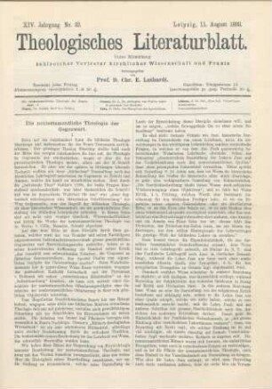375-380 Die neutestamentliche Theologie der Gegenwart