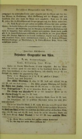 Zweiter Abschnitt. Besondere Geographie von Asien