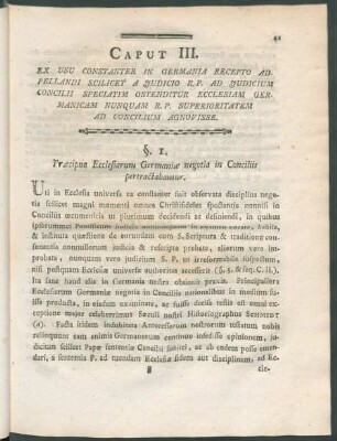 Caput III. Ex Usu Constanter In Germania ...