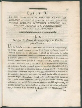 Caput III. Ex Usu Constanter In Germania ...
