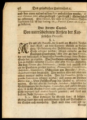 Das Zweyte Capitel.