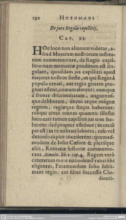 Cap. XI. De iure Regalis capillitii