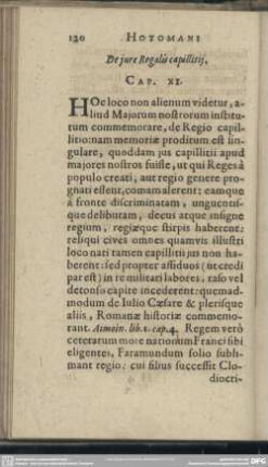 Cap. XI. De iure Regalis capillitii