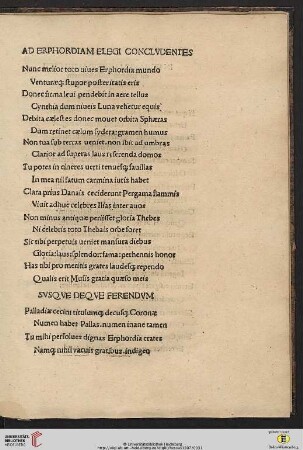 Ad Erphordiam elegi concludenies
