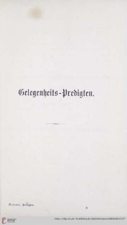Gelegenheits-Predigten