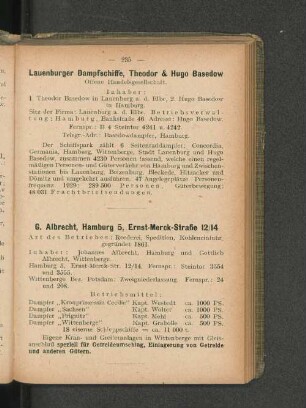 Lauenburger Dampfschiffe, Theodor & Hugo Basedow