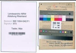 Entnazifizierung Max Tasler , geb. 26.09.1907 (Polier)