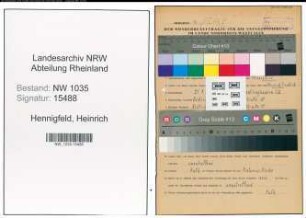 Entnazifizierung Heinrich Hennigfeld , geb. 21.07.1906 (Rottenfuehrer)