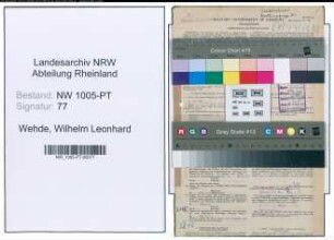 Entnazifizierung Wilhelm Leonhard Wehde , geb. 20.10.1877 (Postbetriebswart a. D.)