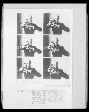 Andy Warhol, Carnegie Hall Studio 1973 & Polaroid 195