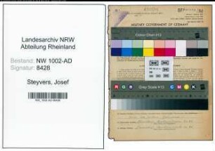 Entnazifizierung Josef Steyvers, geb. 15.05.1910 (Verw.Inspektor)