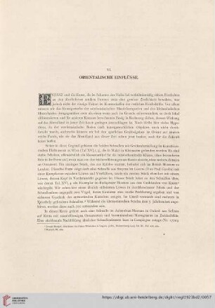 VI. Orientalische Einflüsse