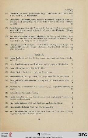 Varia (Nr. 627-675)