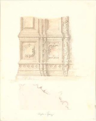 Bürklein, Eduard; Florenz (Italien); Domplatz - Loggia del Bigallo (Detail, Schnitt)