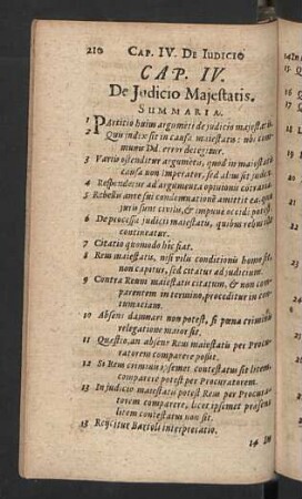 Cap. IV. De judicio maiestatis.