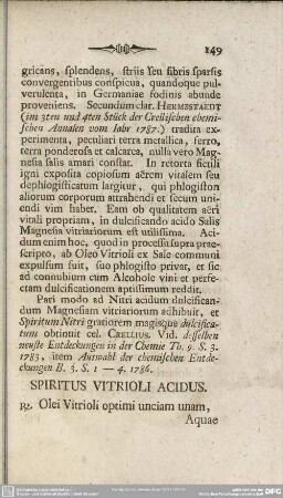 Spiritus Vitrioli Acidus