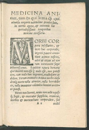 Morbi Corpora infestantes, et mors haec corporalis ...