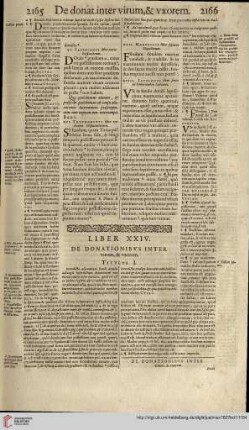 Liber XXIV. De Donationibus
