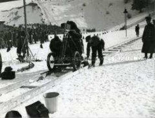 Filmaufnahmen während des 18 km-Ski-Langlaufs