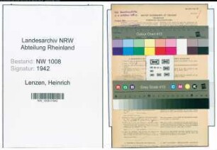 Entnazifizierung Heinrich Lenzen , geb. 14.03.1910 (Arbeiter)