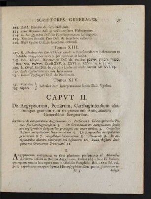 Caput II. De Aegyptiorum, Persarum, Carthaginiensium aliarumque gentium tum de graecarum Antiquitatum Generalibus Scriptoribus