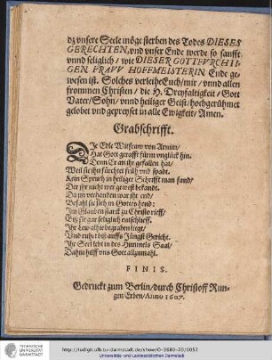 Grabschrift.