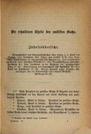 Des Polybios Geschichte. 6, Buch XII - XIX