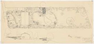 Garten Apel: Lageplan und Schnitt 1:100