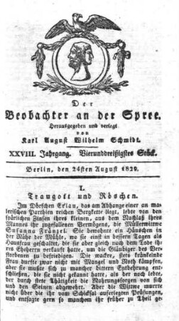 34. Stueck, 24. August 1829