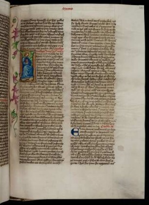 Historisierte Initiale (Markus-Evangelium): I(nitium evangelii): Evangelist Markus