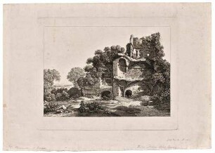 Die Ruine der Burg Altrathen westlich von Rathen in der Sächsischen Schweiz