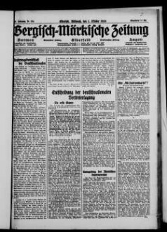 Bergisch-märkische Zeitung. 1924-1938