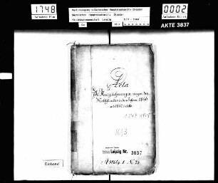 Sammlungen wegen des Notstandes 1846/1847