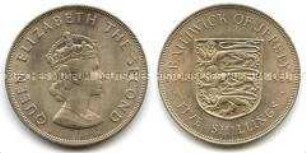 Jersey, 5 New Shillings (Crown) 900 Jahre normannische Eroberung