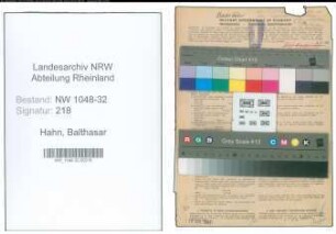 Entnazifizierung Balthasar Hahn , geb. 09.02.1897 (Schlosser)