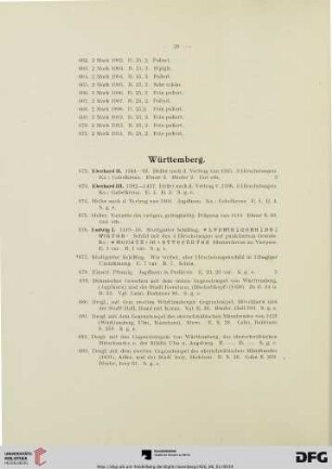 Württemberg (Nr. 672-1105)
