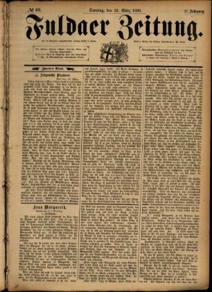 Zweite Ausgabe vom Sonntag, den 16. März 1890.