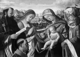 Maria mit dem Kind und vier Heiligen