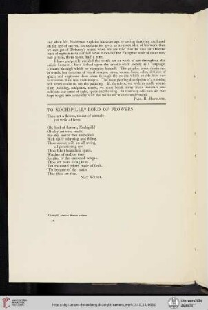 To Xochipilli: Lord of Flowers [poem]