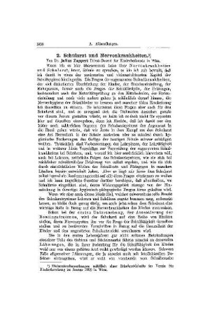 Schularzt und Nervenkrankheiten