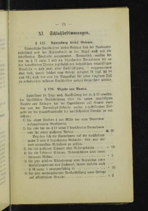 XI. Schlußbestimmungen.