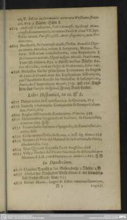 Libri Hispanici, in 12. & 8.