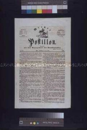 Zeitung: Wiener Postillon. Verbunden mit dem Anzeigenblatt des Dienstfreundes. Nr. 20; Wien, 25. Juli 1848