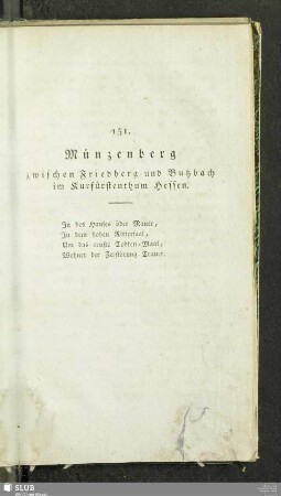 151. Münzenberg zwischen Friedberg und Butzbach im Kurfürstenthum Hessen