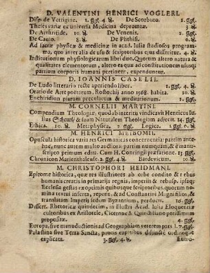 Catalogus variorum scriptorum quae apud Henningum Mullerum Acad. Iuliae typographum reperiuntur