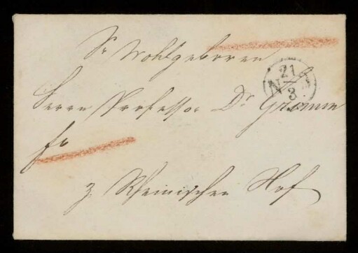 Brief von Unbekannt an Herman Grimm