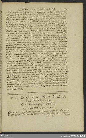 Progymnasma Sextumdecimum. Quatuor mundi plagae, & positus