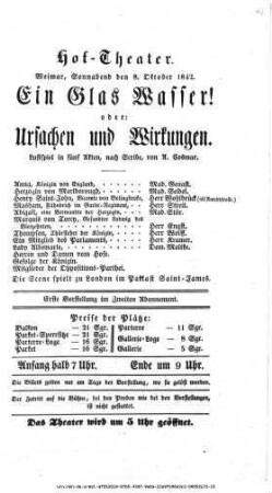 Ein Glas Wasser! oder: Ursachen und Wirkungen