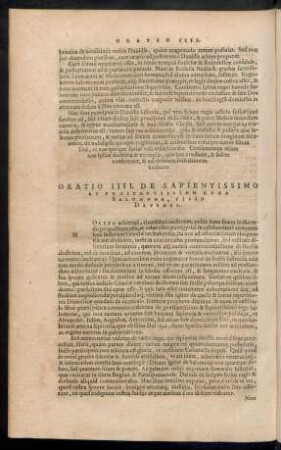 Oratio IIII. De ... Rege Salomone, Filio Davidis.